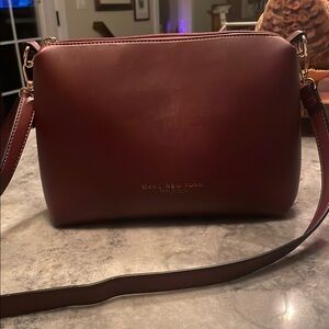 Marc New York Burgundy Leather Crossbody Bag
